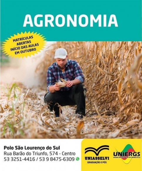 Turma de Agronomia confirmada no Polo de São Lourenço do Sul